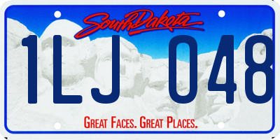 SD license plate 1LJO48