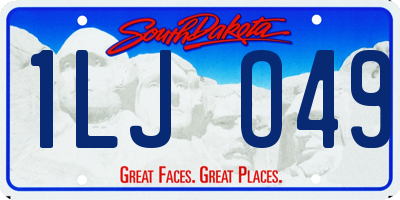 SD license plate 1LJO49