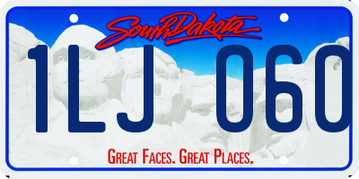 SD license plate 1LJO60