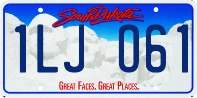 SD license plate 1LJO61