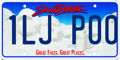 SD license plate 1LJP00
