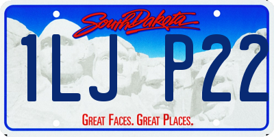 SD license plate 1LJP22