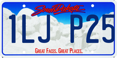 SD license plate 1LJP25