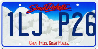 SD license plate 1LJP26