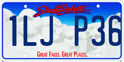 SD license plate 1LJP36
