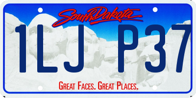 SD license plate 1LJP37