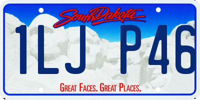 SD license plate 1LJP46