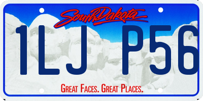 SD license plate 1LJP56