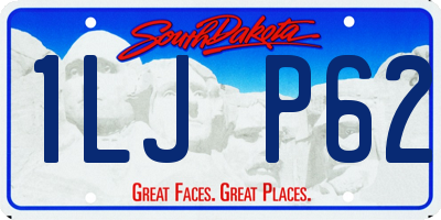 SD license plate 1LJP62