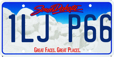 SD license plate 1LJP66