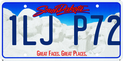 SD license plate 1LJP72