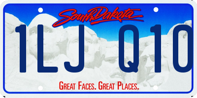 SD license plate 1LJQ10