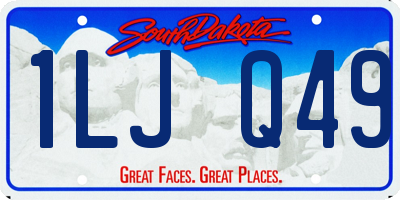 SD license plate 1LJQ49
