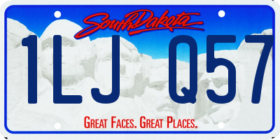 SD license plate 1LJQ57