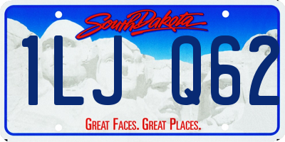 SD license plate 1LJQ62