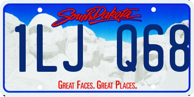 SD license plate 1LJQ68