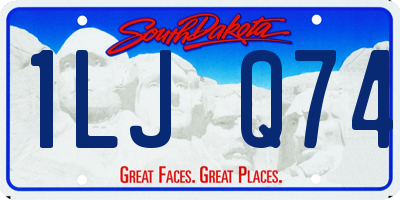 SD license plate 1LJQ74