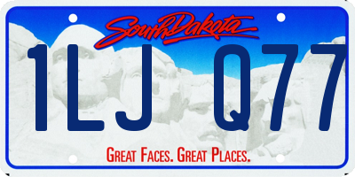 SD license plate 1LJQ77