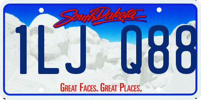 SD license plate 1LJQ88