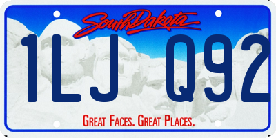 SD license plate 1LJQ92