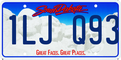 SD license plate 1LJQ93