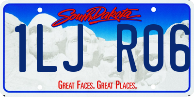SD license plate 1LJR06