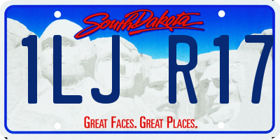 SD license plate 1LJR17
