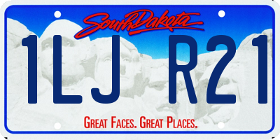 SD license plate 1LJR21