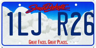 SD license plate 1LJR26