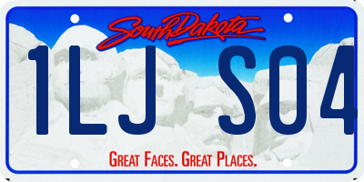SD license plate 1LJS04