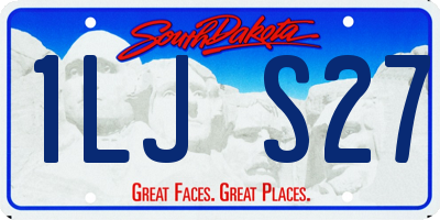 SD license plate 1LJS27