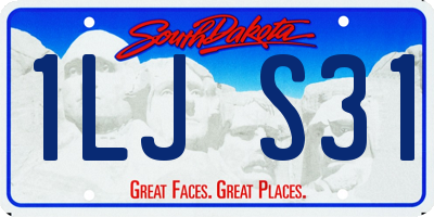 SD license plate 1LJS31