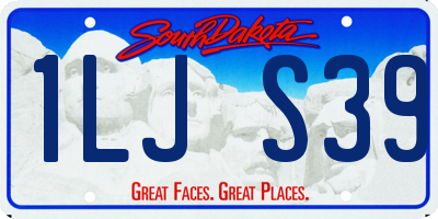 SD license plate 1LJS39
