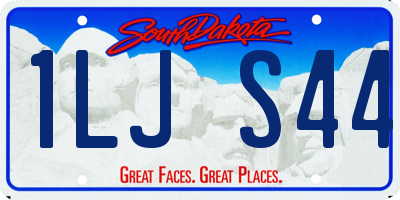 SD license plate 1LJS44
