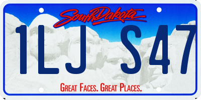 SD license plate 1LJS47