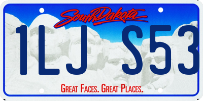 SD license plate 1LJS53