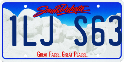SD license plate 1LJS63