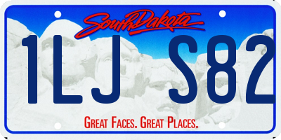 SD license plate 1LJS82