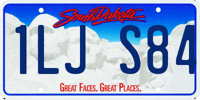 SD license plate 1LJS84
