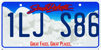 SD license plate 1LJS86