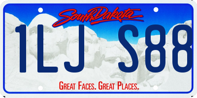 SD license plate 1LJS88