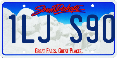 SD license plate 1LJS90