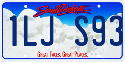 SD license plate 1LJS93