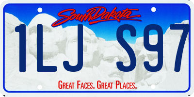 SD license plate 1LJS97