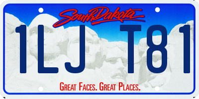 SD license plate 1LJT81