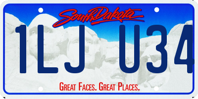 SD license plate 1LJU34
