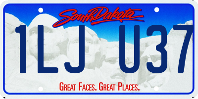 SD license plate 1LJU37