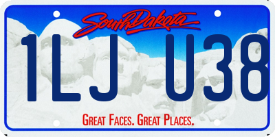 SD license plate 1LJU38