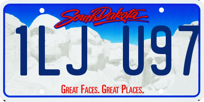 SD license plate 1LJU97