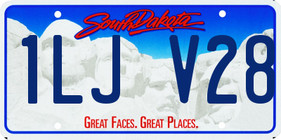 SD license plate 1LJV28